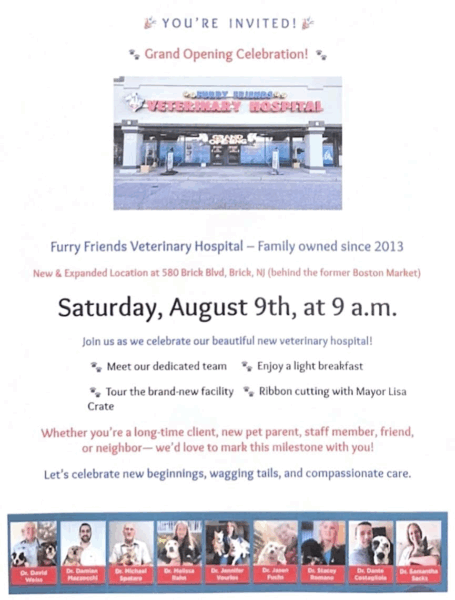 Furry Friends Veterinary Hospital to host grand opening in Brick