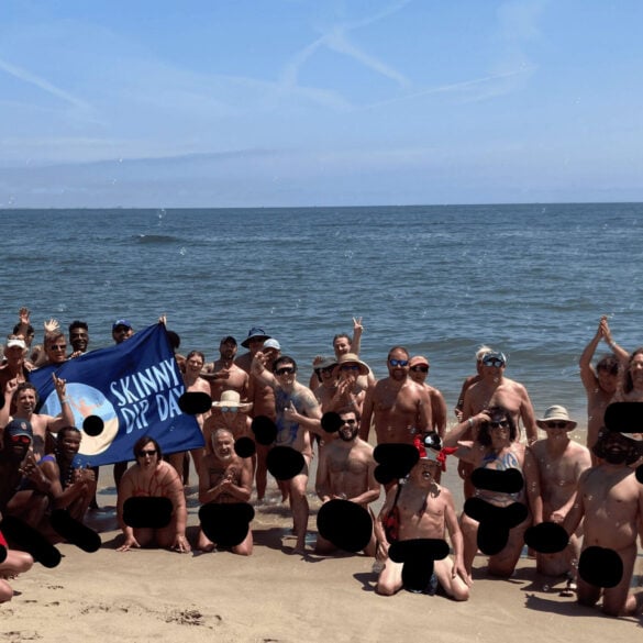 Nude beachgoers in new jersey raise funds for body positivity causes - photo licensed by shore news network.