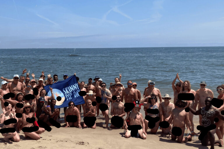 Nude beachgoers in new jersey raise funds for body positivity causes - photo licensed by shore news network.