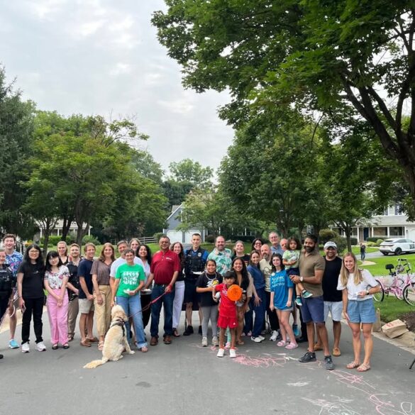 Rockville neighborhoods light up as police visit dozens of blocks for national night out - photo licensed by shore news network.