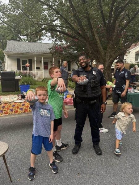 Rockville neighborhoods light up as police visit dozens of blocks for National Night Out