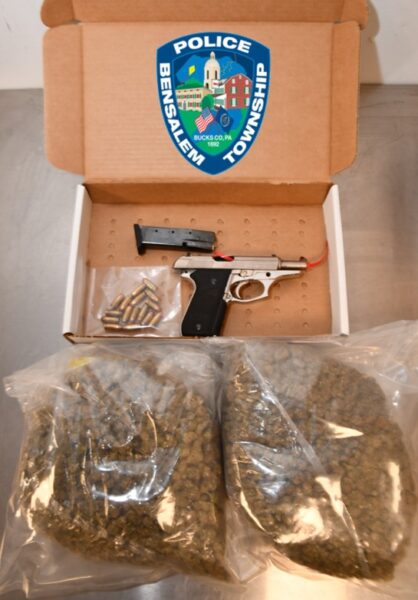 Bensalem drug bust nets two arrests, marijuana, and handgun