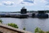 Visiting The Submarine Force Museum In Groton CT USA. Submarine Force Museum, Groton CT USA, Jun 2019. The world`s first nuclear powered submarine the USS Nautilus is part of the Submarine Force Museum