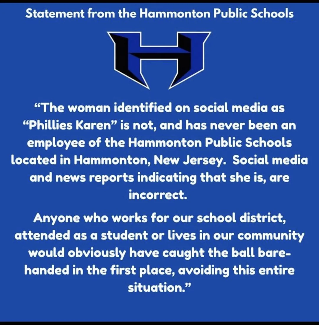 Ballsnatching Karen from Phillies Game Does Not Work Here Says New Jersey School District