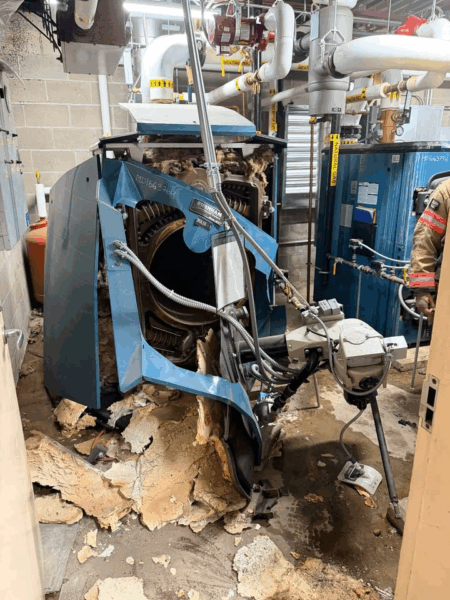 Boiler explosion at Baltimore County police precinct sends worker to hospital