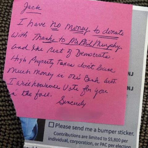 Broke new jersey voter pens viral letter to jack ciattarelli about election - photo licensed by shore news network.