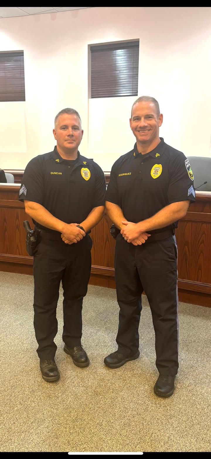Tinton Falls police promote two sergeants, welcome new officer