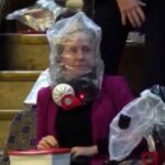 Spanberger "COVID HOOD" - Screen grab ABC News. (C)