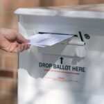 Election ballot drop off box fot voters and voting