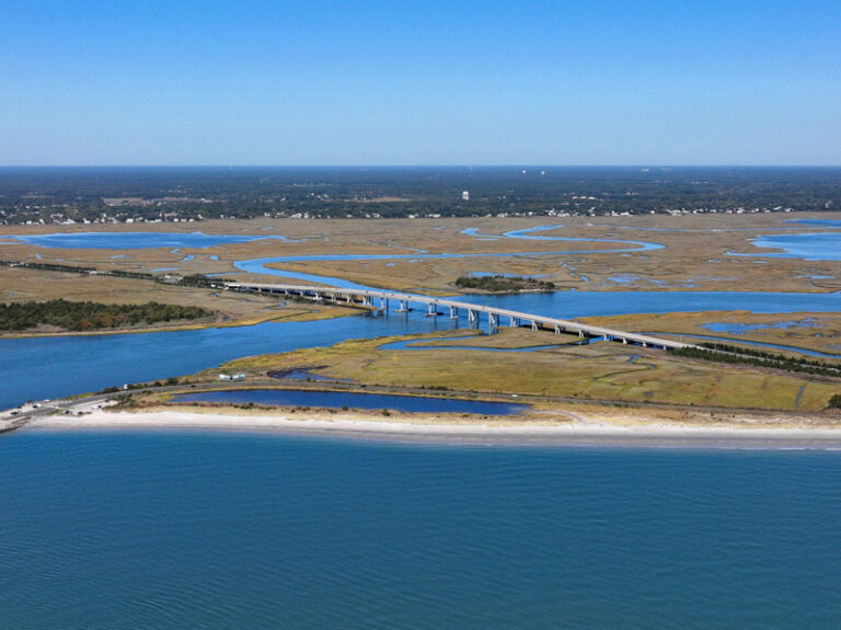 Cooper Bridge, Egg Harbor, New Jersey, USA. Dolores G. Cooper Bridge on New Jersey Route 152 connects Somers Point and Longport in Egg Harbor Township, New Jersey NJ, USA. This bridge is on Longport Somers Point Boulevard.