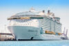 Massive 9,000 passenger cruise ship stranded in new jersey as nor'easter churns atlantic ocean