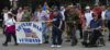 Veterans marching with pride and honor.