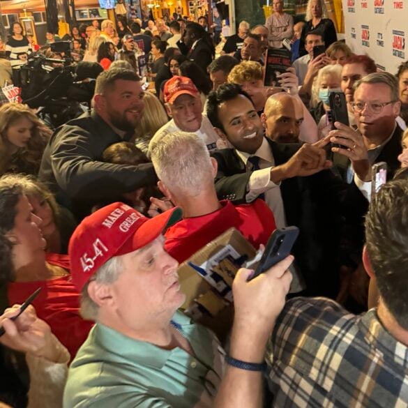 Off the chart energy as massive crowd rallies with vivek ramaswamy and jack ciattarelli in new jersey - photo licensed by shore news network.