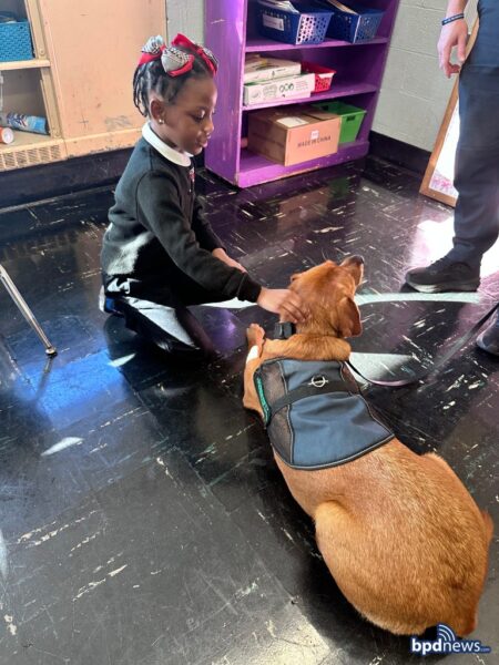 Boston officers share stories and smiles with Roslindale students