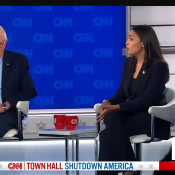 Cnn circus starring ocasio-cortez and bernie sanders flops as democrats scramble to defend shutdown - photo licensed by shore news network.