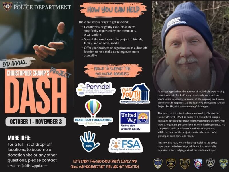 Bucks County police unite for Project DASH honoring local advocate