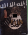 Isis flag and weapons