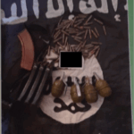 Isis flag and weapons