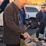 Nothing gross about jack ciattarelli serving pork roll at tailgate party ahead of giants 34-17 victory over eagles - photo licensed by shore news network.