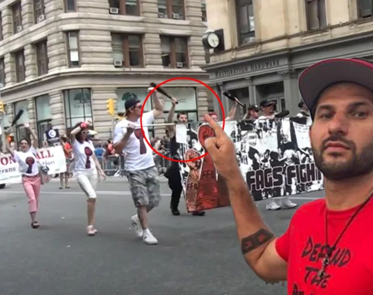 Chris Pollak - Marching in the NYC Pride Parade with a shirt some say could say "Defund the Police"