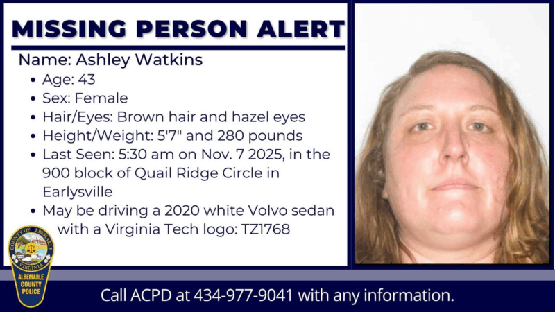 Virginia woman missing after leaving home early Friday
