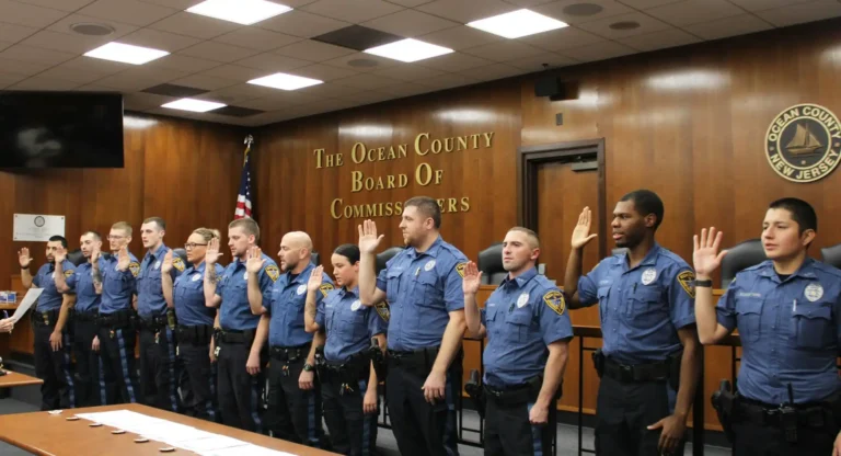 Twelve new corrections officers sworn in to serve ocean county - photo licensed by shore news network.