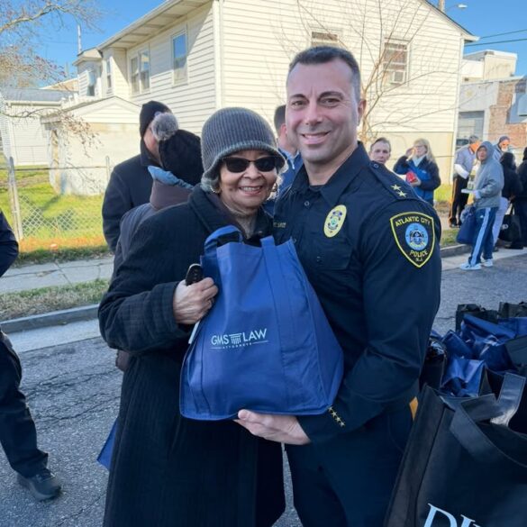 Atlantic city cops hand out 250 turkeys in annual thanksgiving giveaway - photo licensed by shore news network.