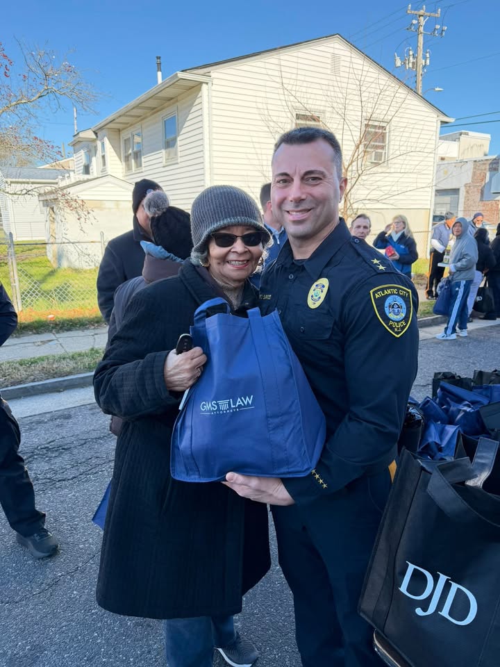 Atlantic city cops hand out 250 turkeys in annual thanksgiving giveaway - photo licensed by shore news network.