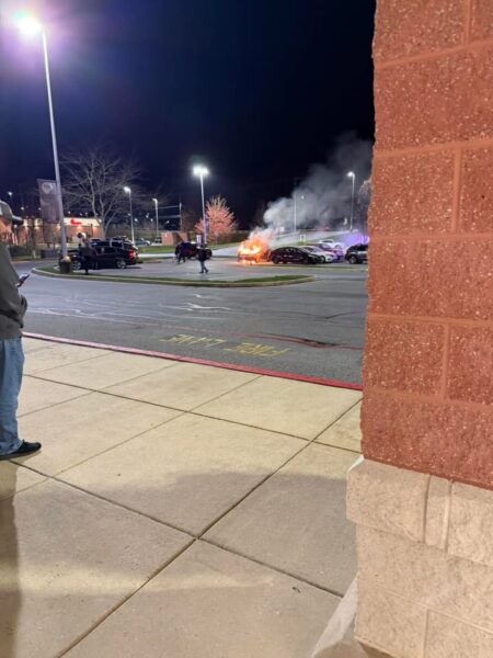 Officer buys car seat for child after vehicle fire outside shrewsbury giant