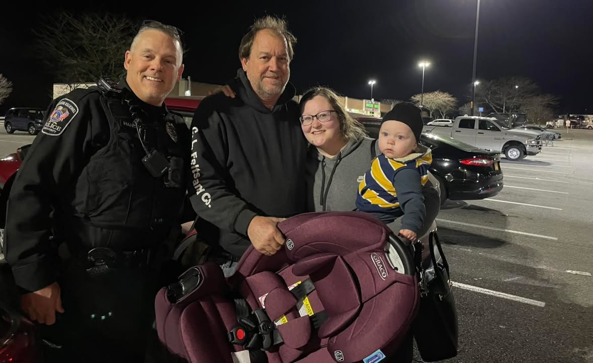 Officer buys car seat for child after vehicle fire outside shrewsbury giant