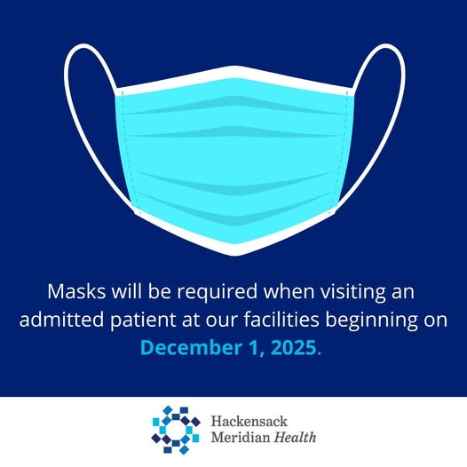 Hackensack meridian reinstates mask requirement for hospital visitors - photo licensed by shore news network.