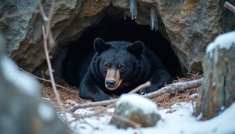 Pennsylvania’s black bears tuck in for their long winter’s nap | photo licensed by shore news network. Pennsylvania’s black bears tuck in for their long winter’s nap - photo licensed by shore news network.