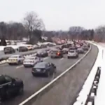 Overturned vehicle shuts down garden state parkway express lanes in middletown - photo licensed by shore news network.
