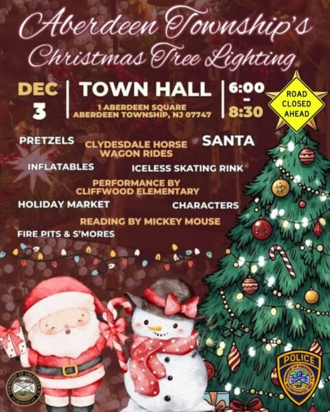 Aberdeen closes streets for annual christmas tree lighting celebration - photo licensed by shore news network.