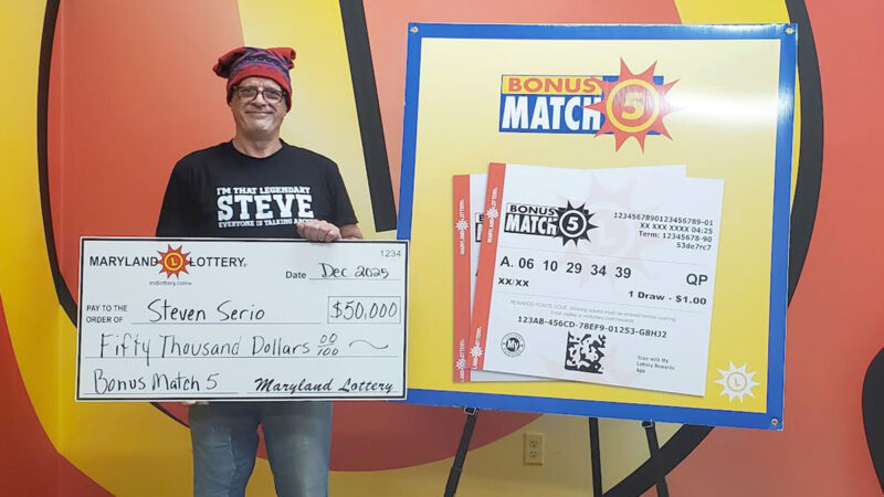 Pittsville man wins $50,000 maryland lottery prize eight years after his mother’s big win - photo licensed by shore news network.