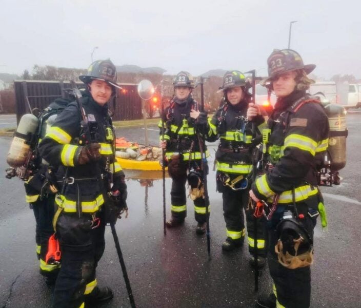 Fire erupts in monmouth beach high-rise, no injuries reported after fast response - photo licensed by shore news network.