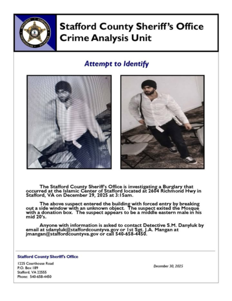 Thief breaks into virginia mosque and flees with cash box - photo licensed by shore news network.