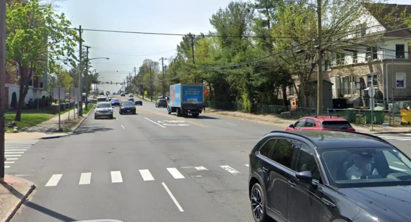 Traffic in lakewood a mess today after downed pole shuts down route 9 downtown - photo licensed by shore news network.