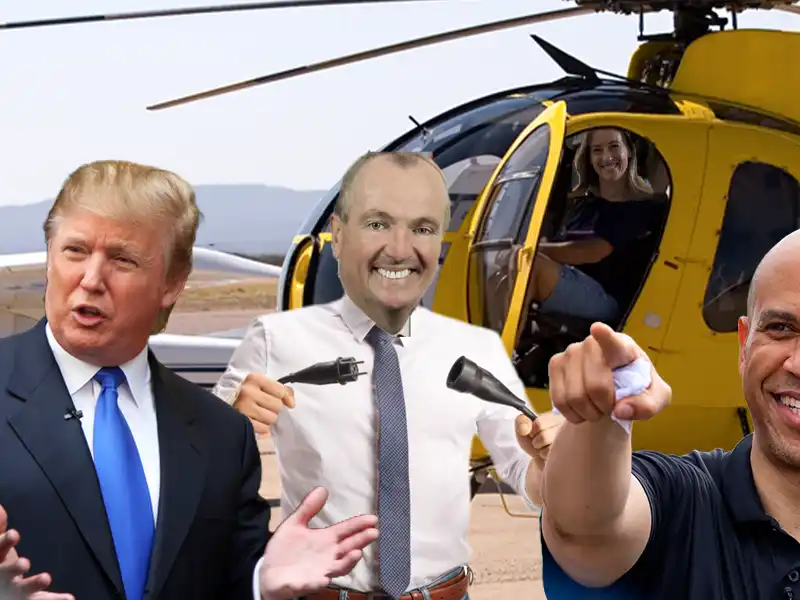 Cory booker blames trump for new jersey's failed energy policy, higher costs, plant shutdowns, and wind failures - photo licensed by shore news network.