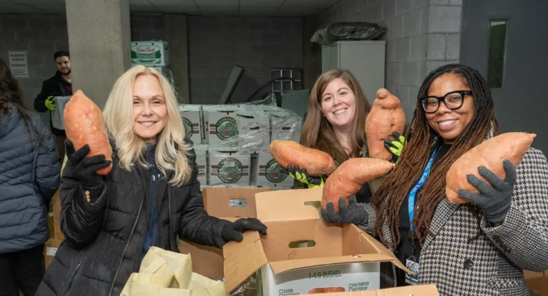 Rwjbarnabas health delivers over 37 tons of produce and thousands of turkeys to feed new jersey families - photo licensed by shore news network.