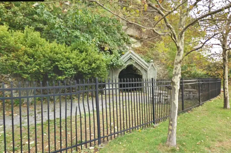 Sybil’s cave still whispers hoboken’s secrets of the past from beneath the cliffs - photo licensed by shore news network.