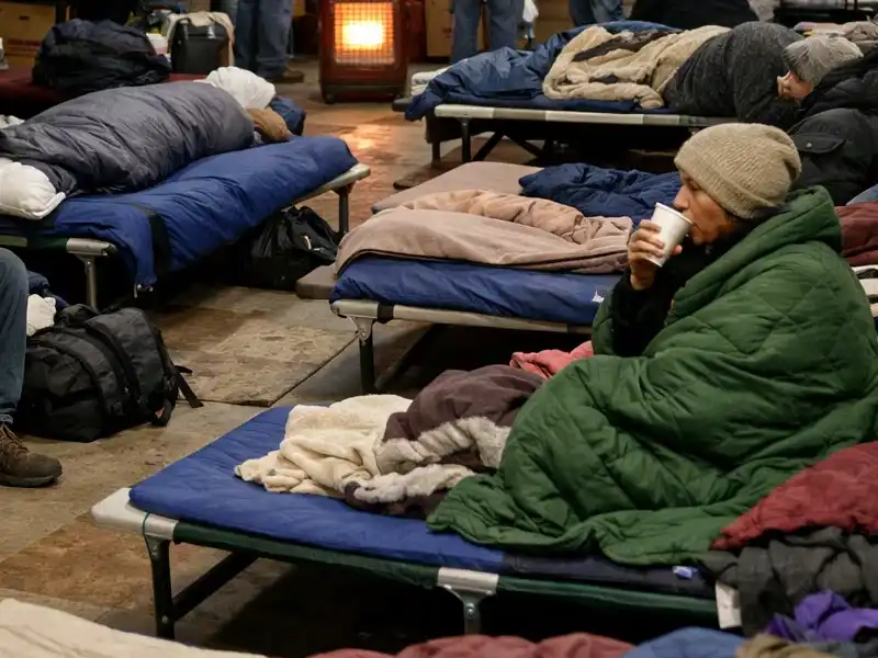 Aberdeen township opens warming station at town hall as snowstorm moves in - photo licensed by shore news network.