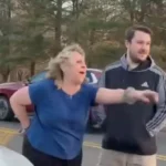Woman launches antisemitic tirade after crash outside manalapan police station - photo licensed by shore news network.