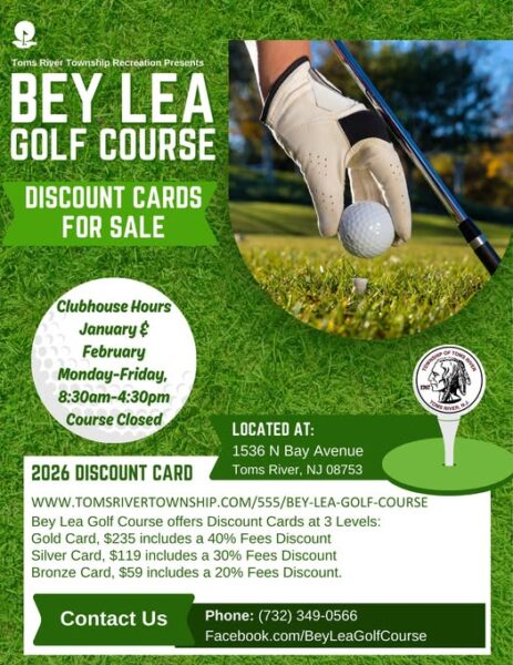 Toms River’s Bey Lea Golf Course launches 2026 discount card program with up to 40% savings Toms Rivers Bey Lea Golf Course launches 2026 discount card program with up to 40 savings