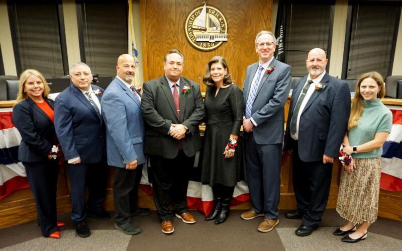 Mayor lisa crate sworn in as brick township continuing democrat majority in local government - photo licensed by shore news network.