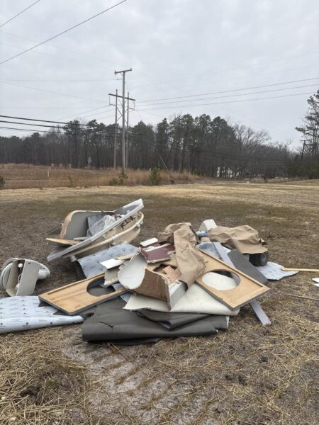 Jackson resident calls out illegal dumping of construction debris near home - photo licensed by shore news network.