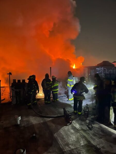 Massive 5-alarm fire tears through queens building, injures six people - photo licensed by shore news network.