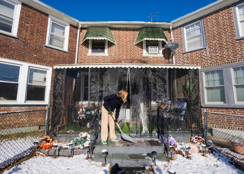 Mikie Sherrill Shovels Snow on MLK Day in Camden