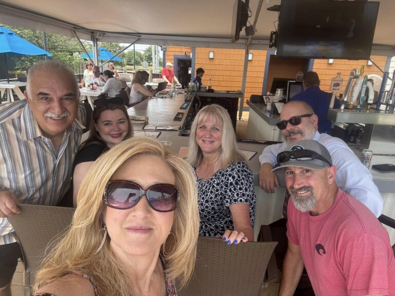 Center: Political insider Noriko Kowaleski parties with member of the Toms River Council aligned against Toms River Mayor Dan Rodrick