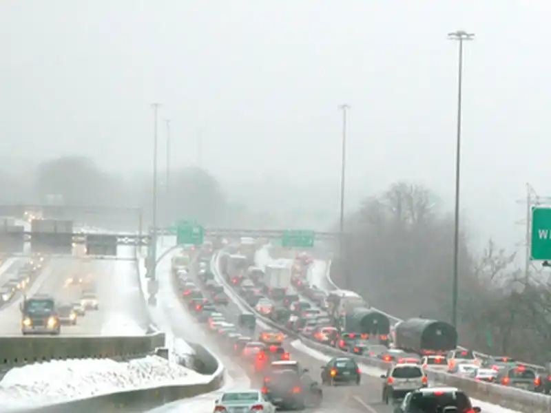 Winter chill slows new jersey commuters as bridges, parkway face weather-related speed limits - photo licensed by shore news network.